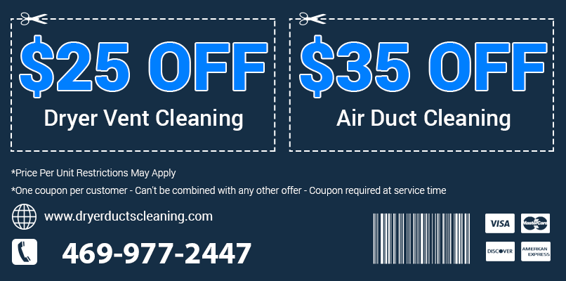 Dryer Ducts Cleaning TX Printable Coupon