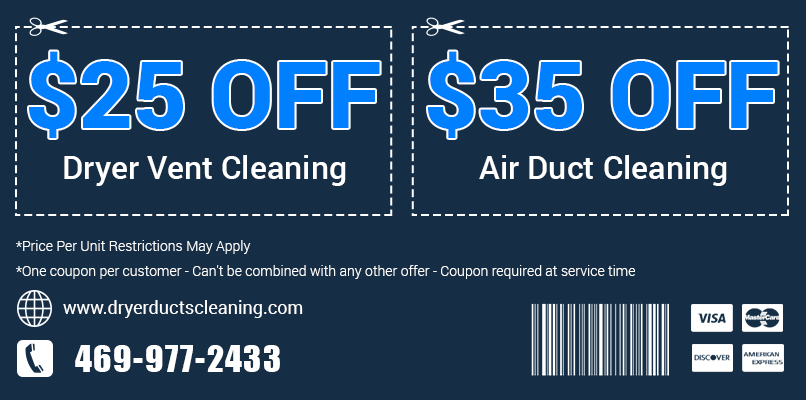 Dryer Ducts Cleaning TX Printable Coupon