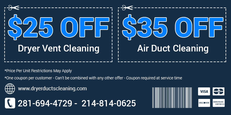 Dryer Ducts Cleaning TX Printable Coupon